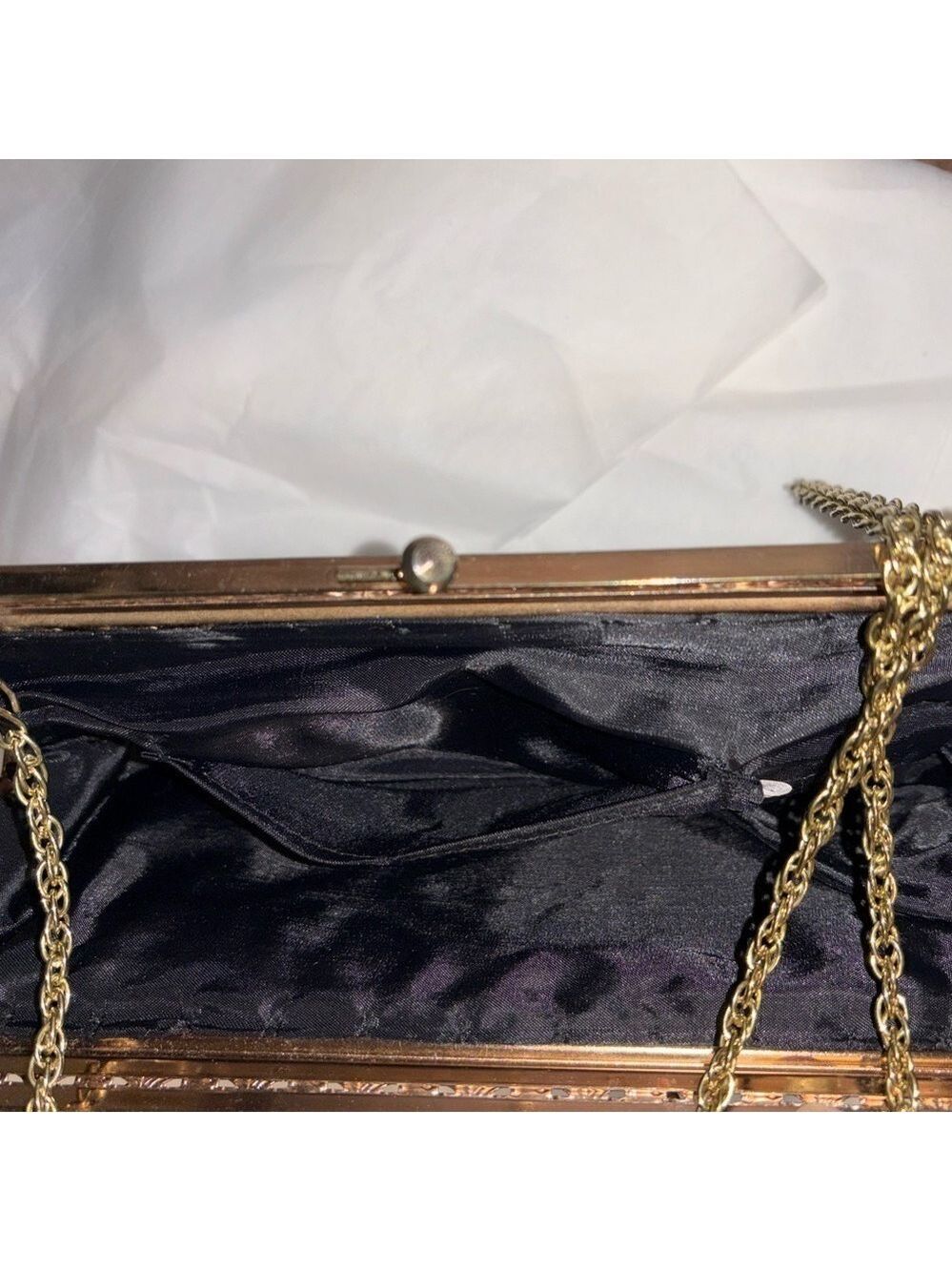 🔥Rare Vintage🔥 Stunning Mid Century Floral Glass Beaded Evening Clutch Purse - Picture 10 of 10